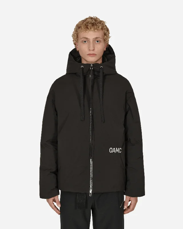 Men down jackets with a high - collar design for enhanced neck protection Lithium Down Jacket Black
