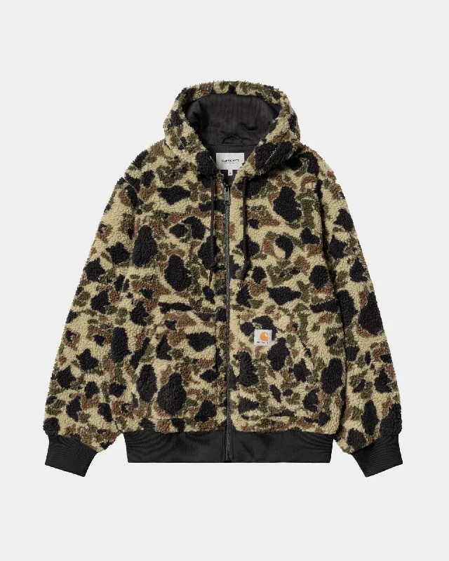 Men fleece - filled down vests for lightweight warmth OG Active Liner | Green Camo Duck Jacquard