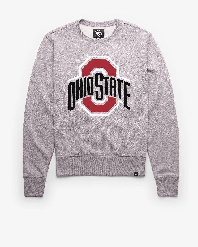 Solid - color men sweatshirt in classic navy blue OHIO STATE BUCKEYES IMPRINT '47 HEADLINE CREW
