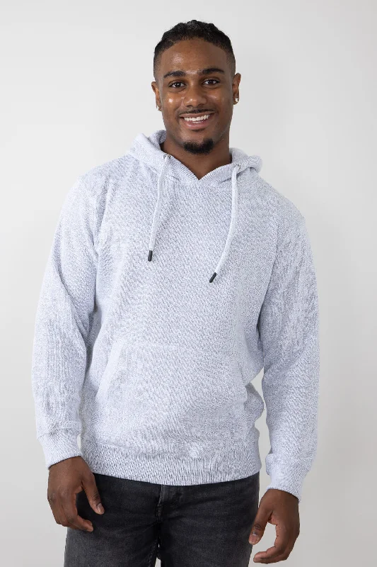 Men fleece - lined denim jackets for a rugged style Original Paperbacks Mateo Soft Knit Hoodie for Men in Grey | 713-GREY