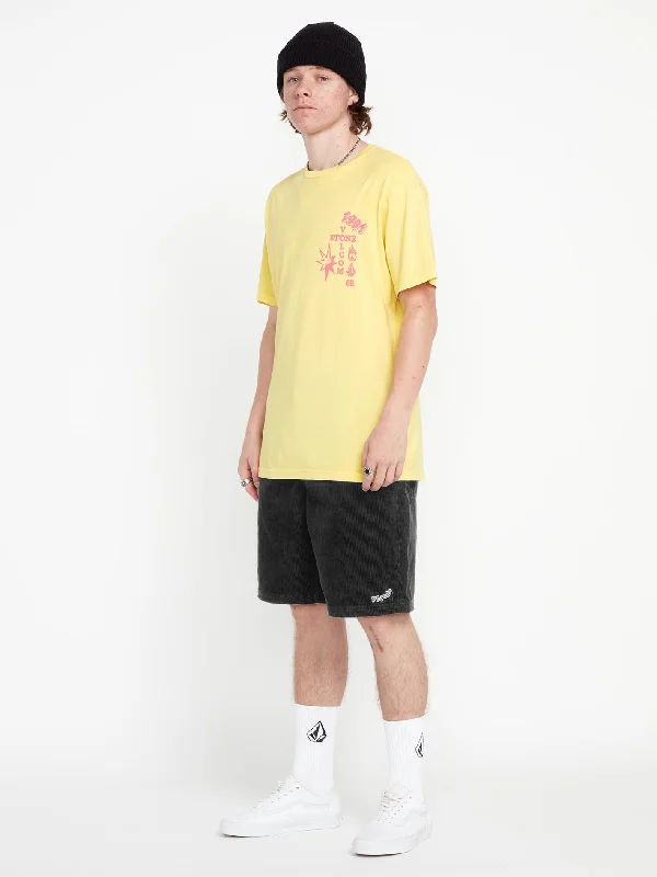 Halloween - themed men hoodie with spooky prints Outer Spaced Elastic Waist Shorts - Black Combo