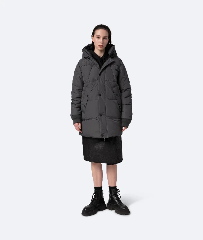 Men fleece zip - up hoodies for outdoor adventures BERLIN PARKA - GREY