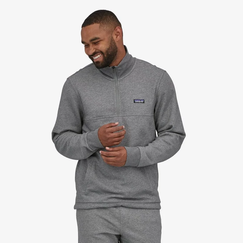 Men's Fleece - Lined Pullover in Brown for Outdoor Activities in Winter Patagonia Men's Mahnya Fleece Pullover - Noble Grey