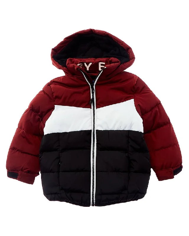 Men down jackets with a quick - drying fabric for active winter sports Perry Ellis Colorblocked Puffer Jacket