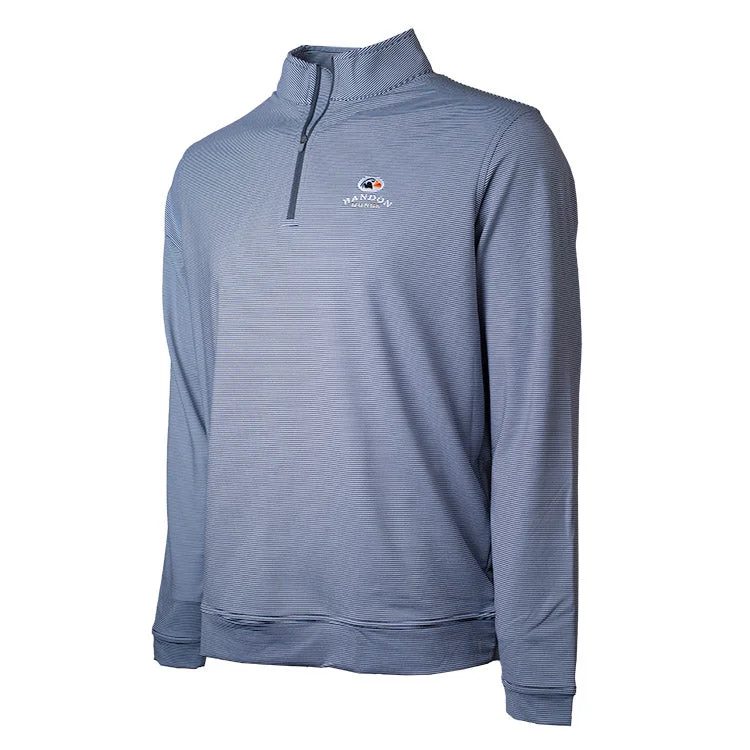 Men's Camouflage Print Pullover in Olive Green for Hunting and Camping Trips Perth Sugar Stripe Performance 1/4 Zip- All Logos