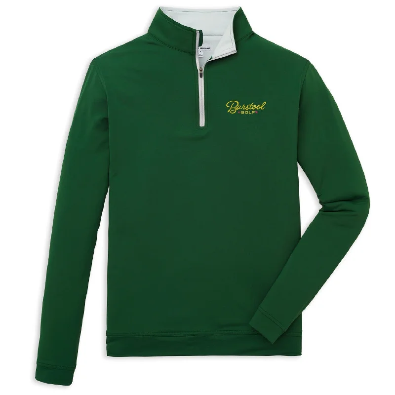 Plus Size Men's Striped Pullover in Navy and White for a Nautical - Inspired Look Peter Millar x Barstool Golf Green Quarter Zip