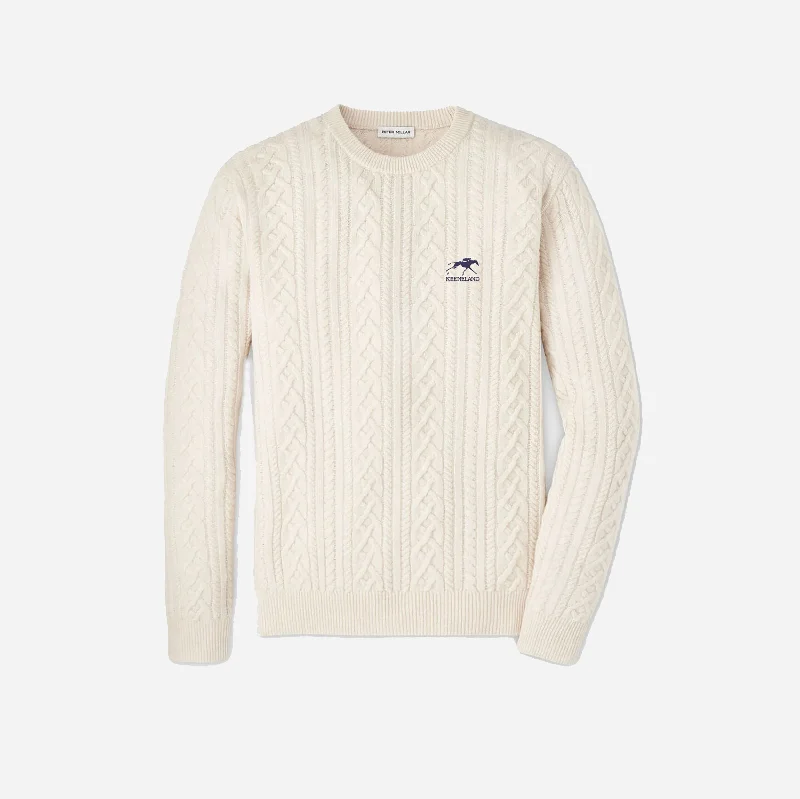 Regular Fit Men's Denim - Look Pullover in Blue for a Casual and Edgy Outfit Peter Millar Keeneland Men's Crescent Ridge Cable Crewneck