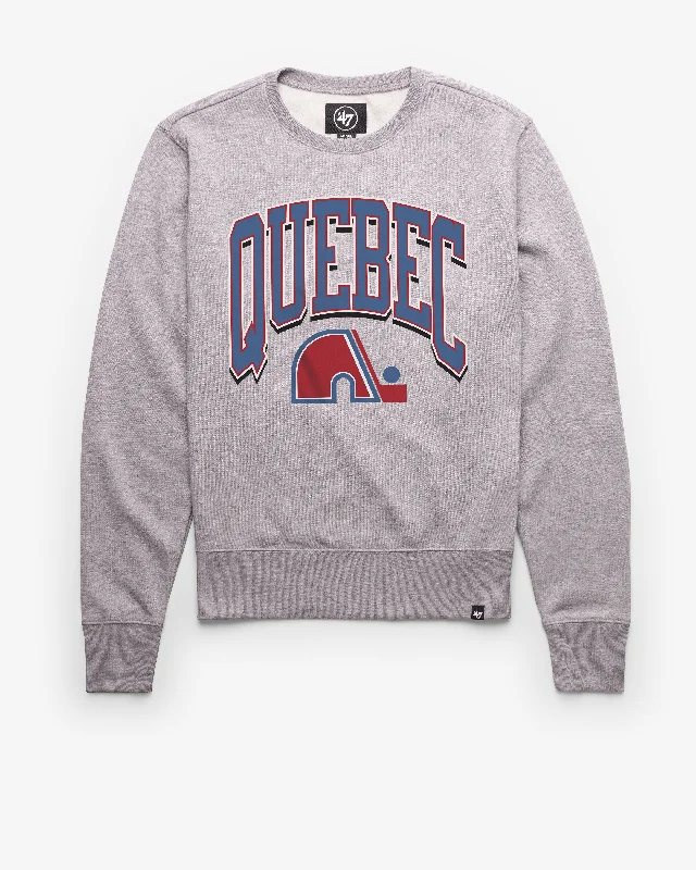 Luxury men sweatshirt made from high - end materials QUEBEC NORDIQUES VINTAGE WALK TALL '47 HEADLINE CREW