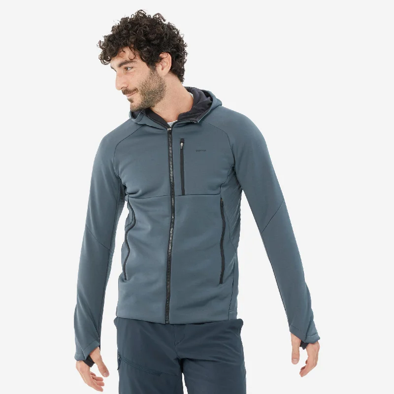 Men fleece - lined denim jackets for a rugged style Quechua Men's MH520 Hood Hiking Fleece Jacket