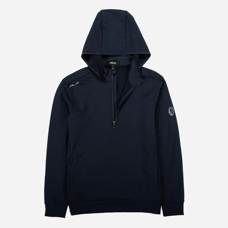 Men's Mock - Neck Pullover in Charcoal for a Modern and Sleek Appearance Ralph Lauren Keeneland Men's Tech Wool 1/2 Zip Hood