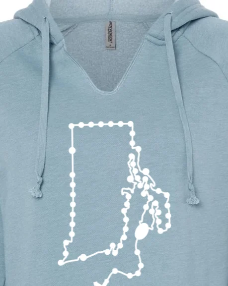 Thermal - insulated men hoodie for winter sports Rhode Island Catholic Rosary Drop Hoodie