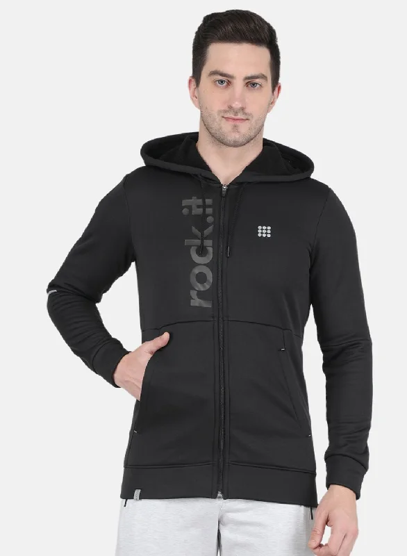 Oversized men sweatshirt for a relaxed fit Men Black Printed Sweatshirt