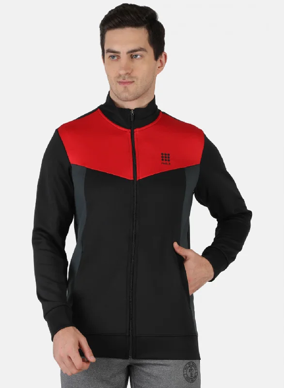 Thermal men sweatshirt for cold - weather activities Men Black Solid Sweatshirt