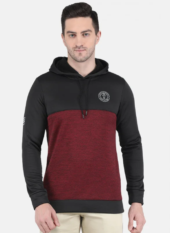 Luxury men sweatshirt made from high - end materials Men Black Solid Sweatshirt
