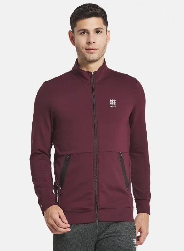Fleece - lined men sweatshirt for extra warmth in winter Men Maroon Solid Sweatshirt