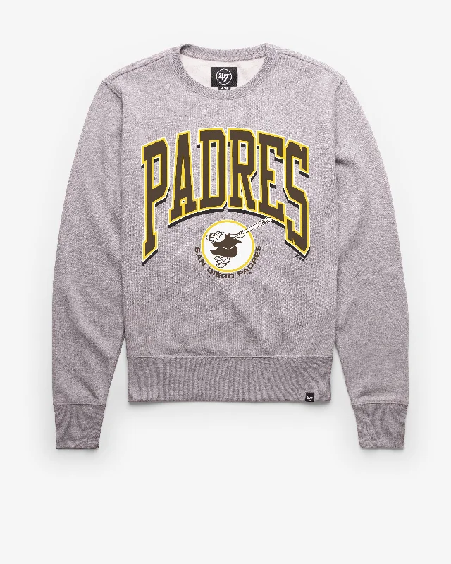 Moisture - wicking men sweatshirt for workouts SAN DIEGO PADRES COOPERSTOWN WALK TALL '47 HEADLINE CREW