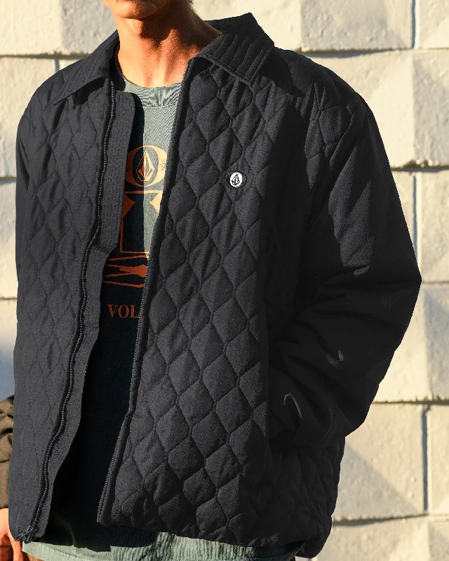 Organic cotton men hoodie for a sustainable and soft feel Skate Vitals Remy Stratton Quilted Jacket - Black