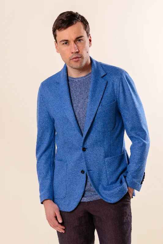 Men Blazers with Retro Prints for a Nostalgic Feel​ Soft Blazer "BAVARIA" / Cashmere Jersey by Loro Piana
