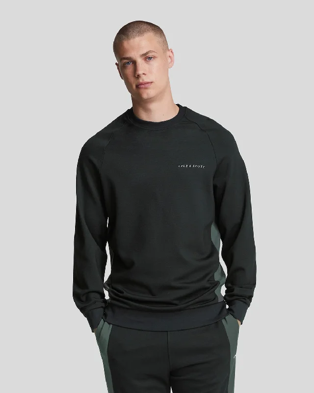 Oversized men sweatshirt for a relaxed fit Sports Colour Block Crew Neck Sweatshirt