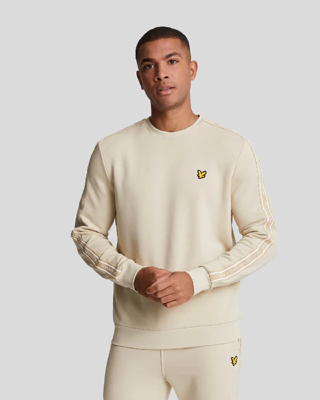 Moisture - wicking men sweatshirt for workouts Sports Tape Crew Neck Sweatshirt