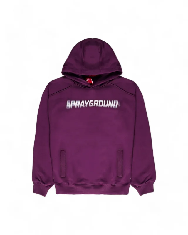 Retro - inspired men hoodie with a varsity logo Sprayground Hoodie BOKEH EFFECT HOODIE PURPLE