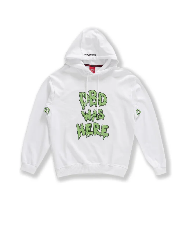 Halloween - themed men hoodie with spooky prints Sprayground Hoodie DBD WAS HERE HOODIE White