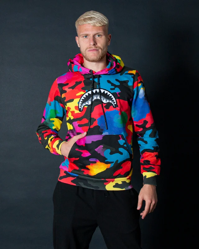 Camouflage - pattern men hoodie for outdoor enthusiasts Sprayground Hoodie RATTLE STACKS Red