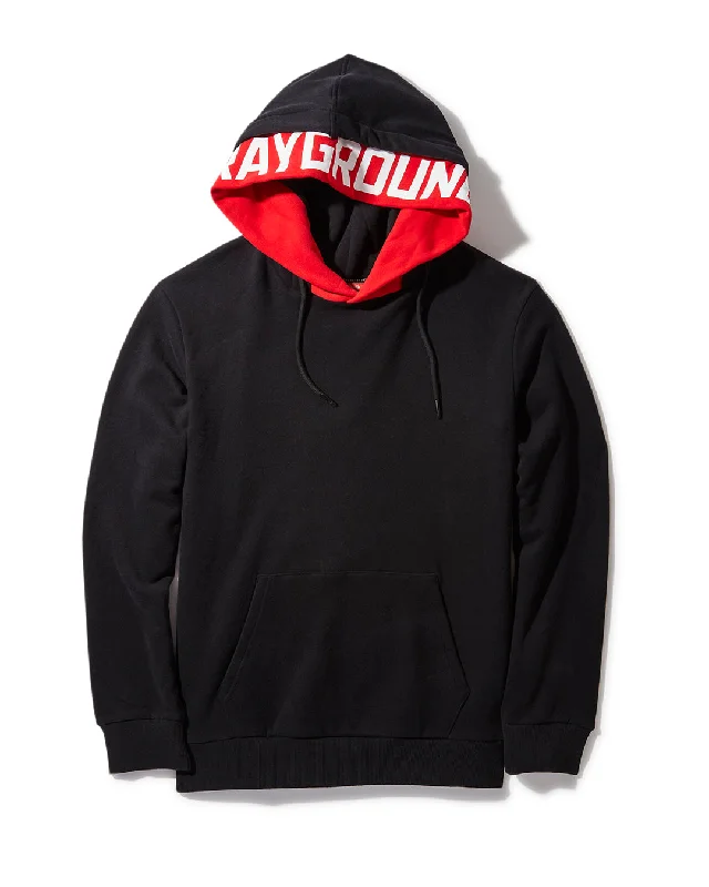 Zip - up men hoodie with multiple pockets for storage Sprayground Hoodie SG CORE HOODIE PULLOVER BLACK   Black