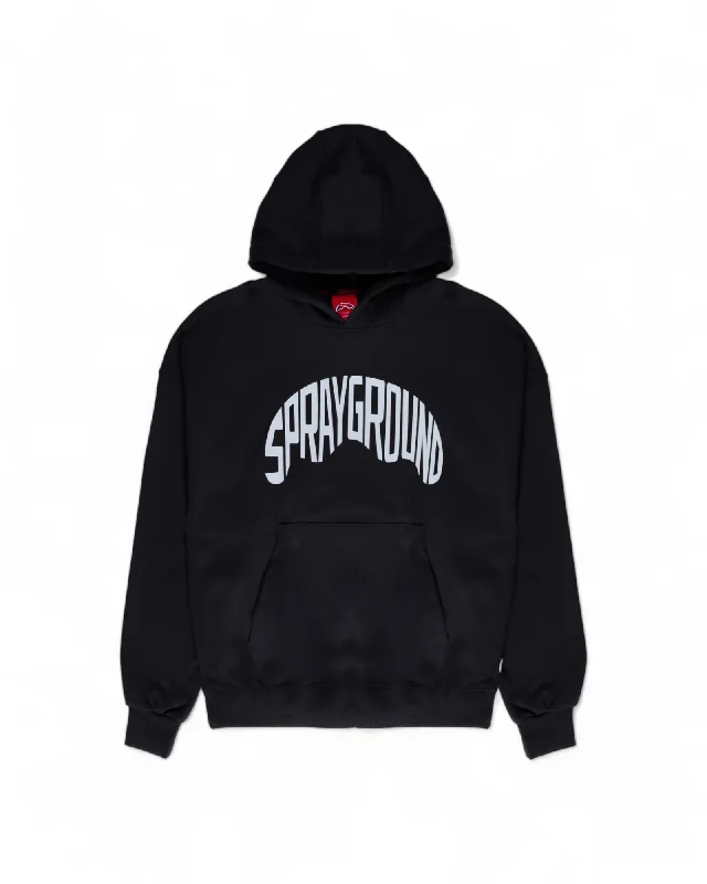 Thermal - insulated men hoodie for winter sports Sprayground Hoodie SHARK SHAPE HOODIE BLACK