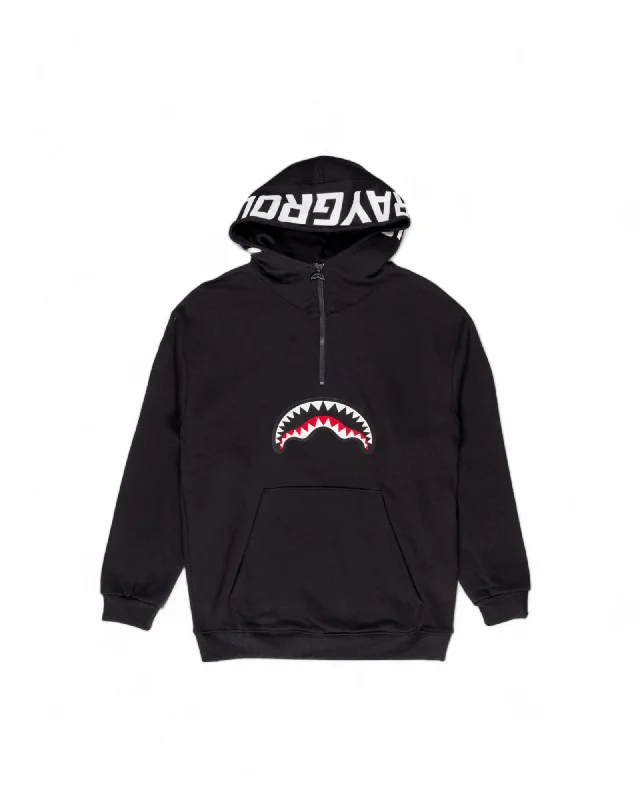 Slim - fit men hoodie to pair with skinny jeans Sprayground Hoodie SHARK VISOR HOODIE BLACK