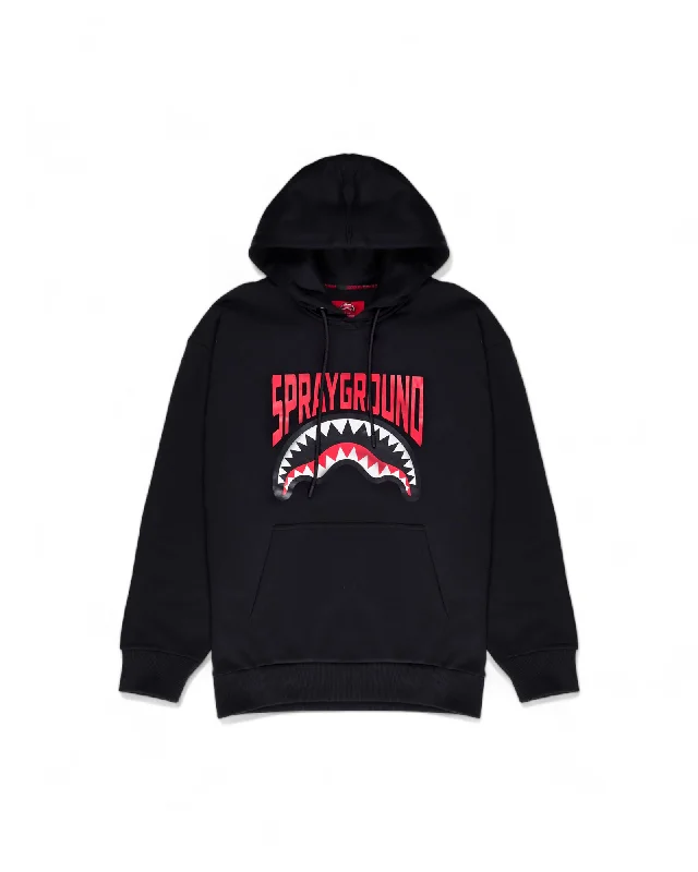 Men hoodie with a detachable hood for versatility Sprayground Hoodie SPRAYGROUND HOODIE - BLK