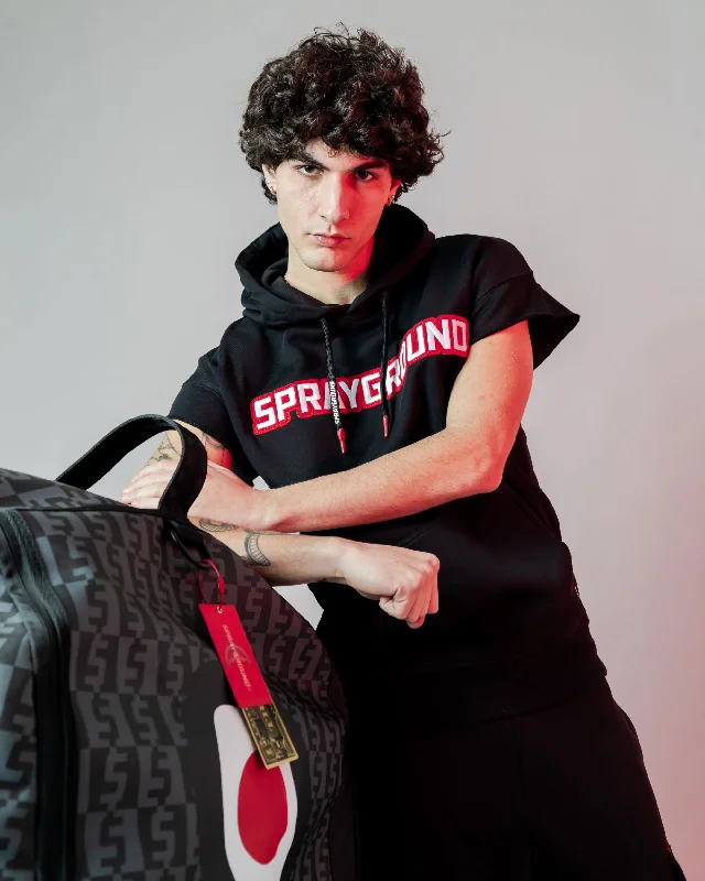 Tech - friendly men hoodie with a built - in headphone jack Sprayground Hoodie TANKTOP HOODIE BLK Black