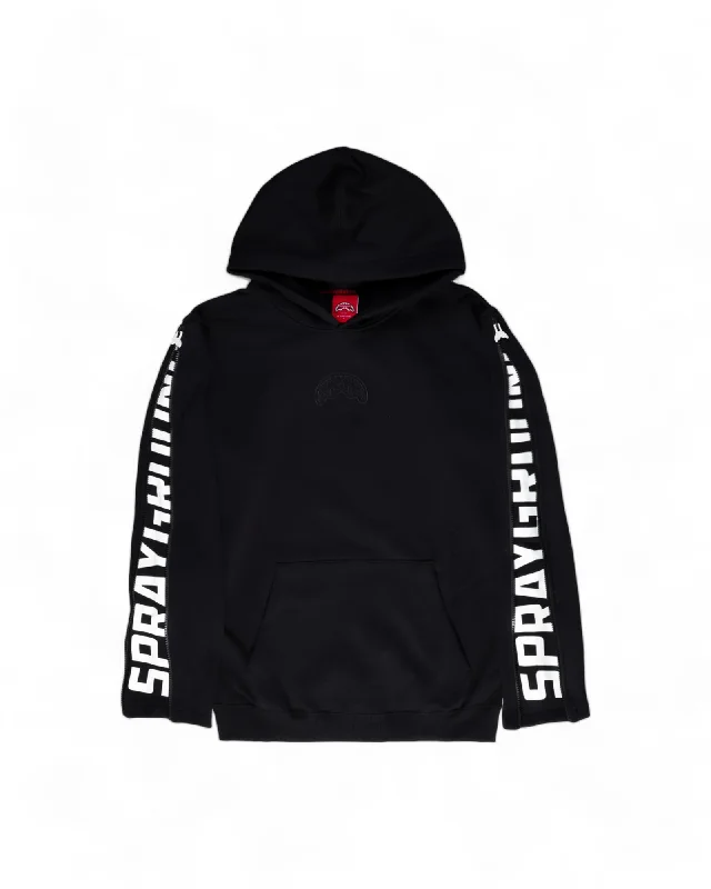 Fleece - lined men hoodie for extreme cold weather Sprayground Hoodie ZIPPER HOODIE BLACK