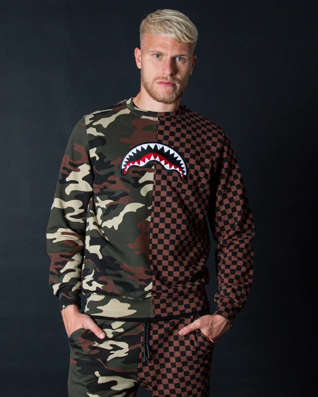 Oversized men sweatshirt for a relaxed fit Sprayground Sweatshirt JUNGLE CREW Brown