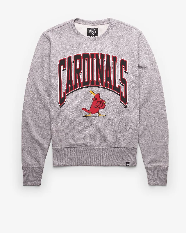 Organic cotton men sweatshirt for eco - conscious buyers ST. LOUIS CARDINALS COOPERSTOWN WALK TALL '47 HEADLINE CREW