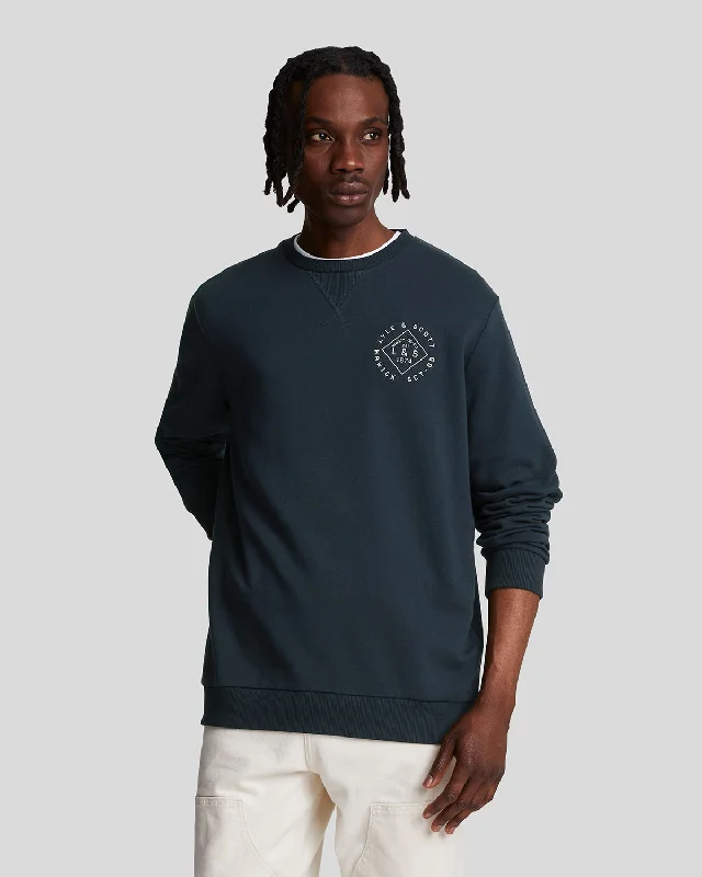 Oversized men sweatshirt for a relaxed fit Stamp Crew Neck Sweatshirt