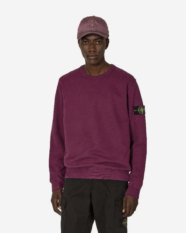 Zip - up men sweatshirt for easy on - and - off Garment Dyed Crewneck Sweatshirt Dark Burgundy