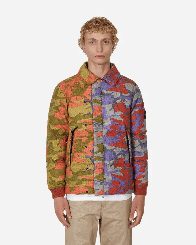 Men down jackets with a detachable inner liner for customizable warmth Heritage Camo Ripstop Nylon Down Jacket Multicolor