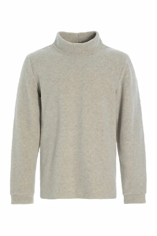 Men fleece lined joggers for cold - weather comfort SWEATER W/ HIGH NECK - 1031C - SAND