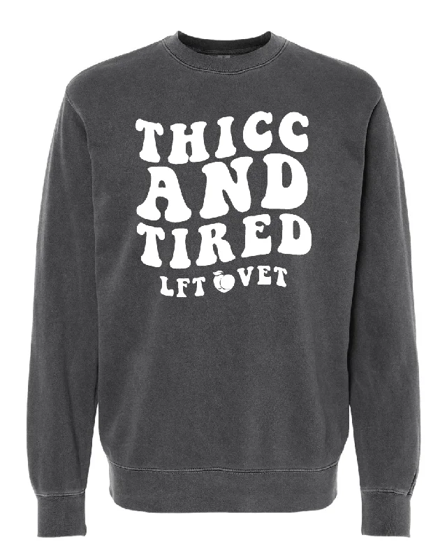 Men's Shearling - Lined Pullover in Tan for a Rugged and Warm Winter Ensemble Thicc and Tired Comfy Crew Sweater
