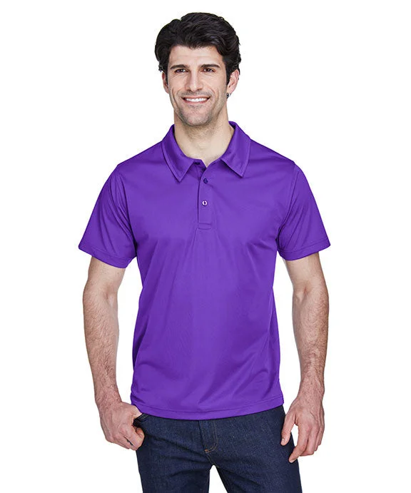 Men's slim fit short sleeve polo shirts with contrast collars TT21 - Team 365 Mens Command Snag Protection Polo Shirt | Sport Purple