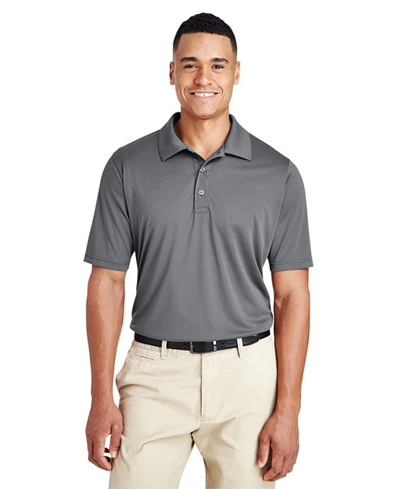 Men's long sleeve classic fit polo shirts with embroidered logos TT51 - Team 365 Mens Zone Performance Polo Shirt | Sport Graphite