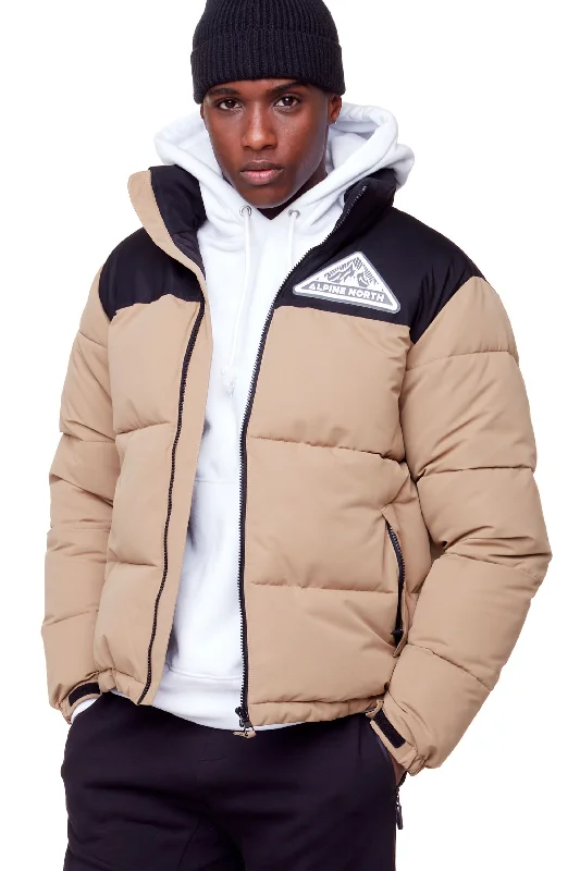 Slim - fit men down jackets in sleek black for a modern and stylish look TUKTUT | MEN'S VEGAN DOWN (RECYCLED) RETRO SHORT JACKET
