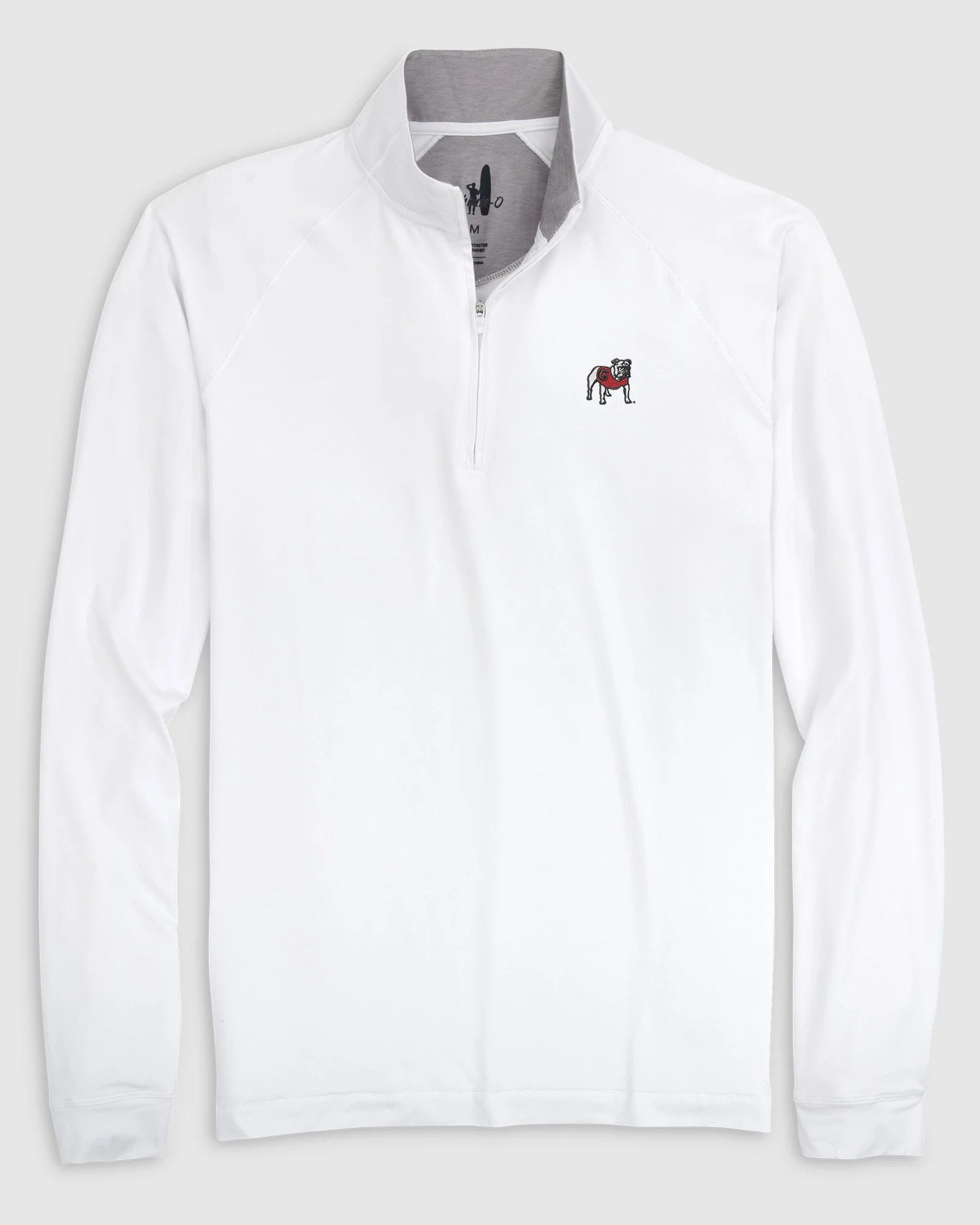 Slim Fit Men's Cotton Pullover in Navy Blue for a Classic Office Attire Johnie-O Georgia Freeborne Performance 1/4 ZIp