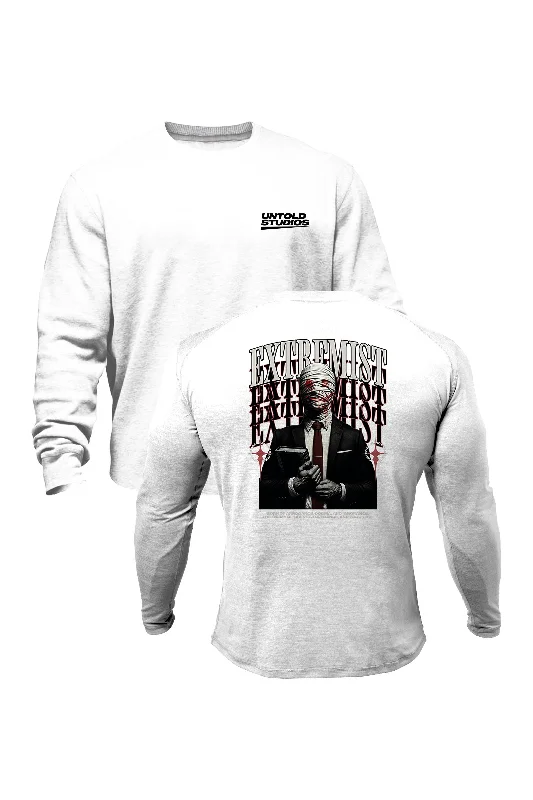 Men sweatshirt with a pocket for convenience Untold Studios Extremist Sweatshirt - White