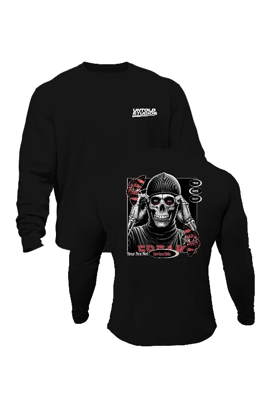 Thermal men sweatshirt for cold - weather activities Untold Studios Skull V1 Sweatshirt - Black