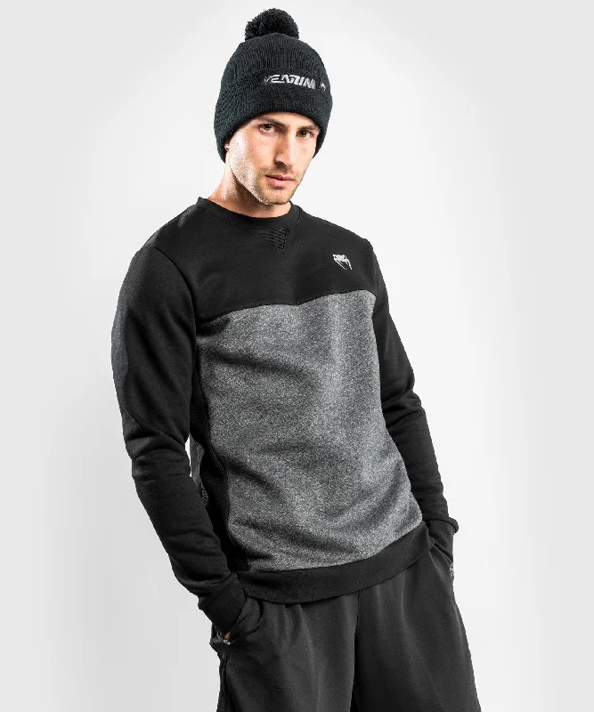 Moisture - wicking men sweatshirt for workouts Venum Rafter Light Sweatshirt - Black/Heather Grey