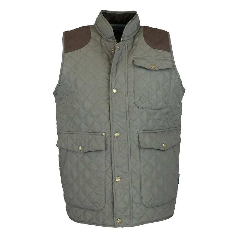 Plus - size men vest with an extended length for a comfortable fit W143 - Men's Thistle Quilted Gilet