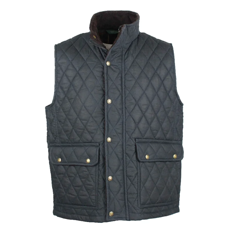 Cotton - blend men waistcoats for everyday casual wear W17 - Men's Kensington Gilet - NAVY