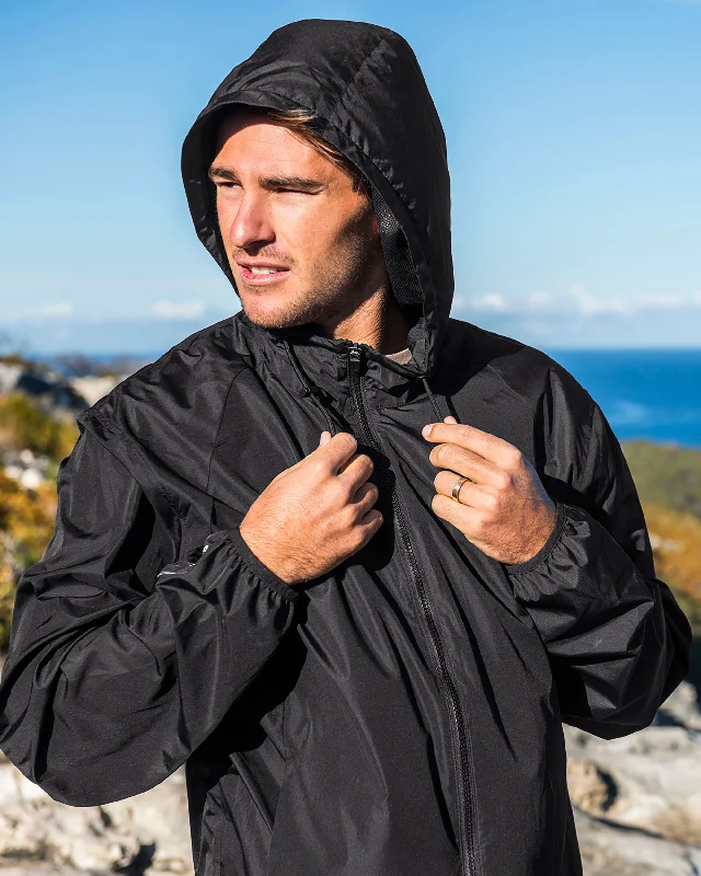Thermal - insulated men hoodie for winter sports Wavern Jacket - Black
